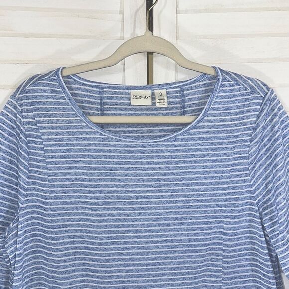 Chico's Zenergy Tunic Size 2 (12) Allyssa Linen Blend - Picture 5 of 14